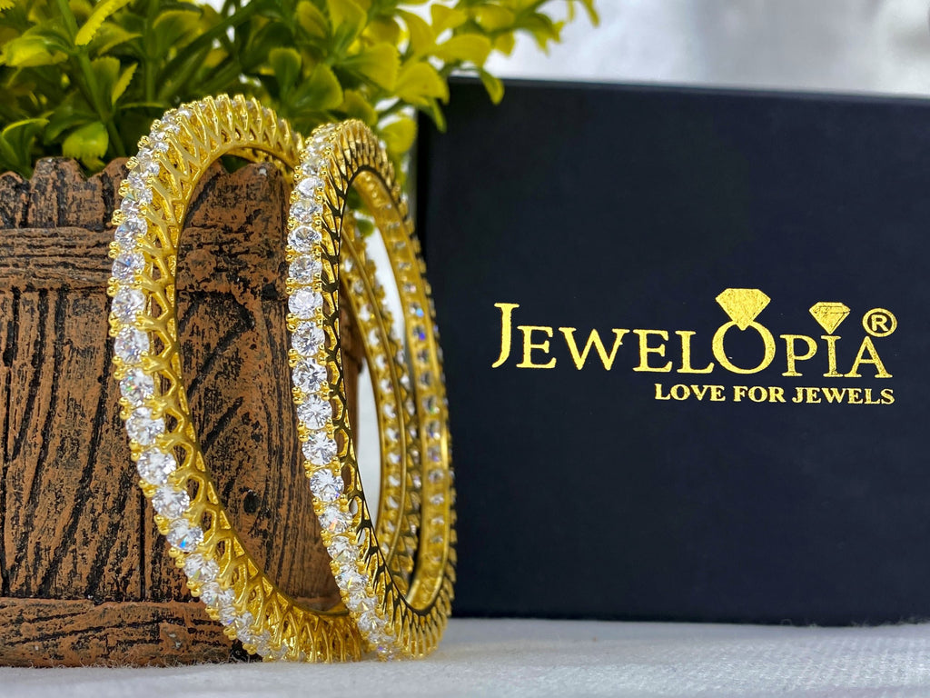 White diamond online bangles