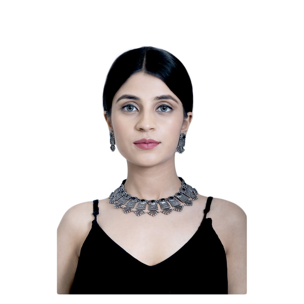 Black Metal Earrings For Saree 2024 | towncentervb.com