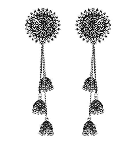 Buy Online Spectacular Oxide Silver Colour Leaf Shape Earring for Girls and  Women – One Stop Fashion