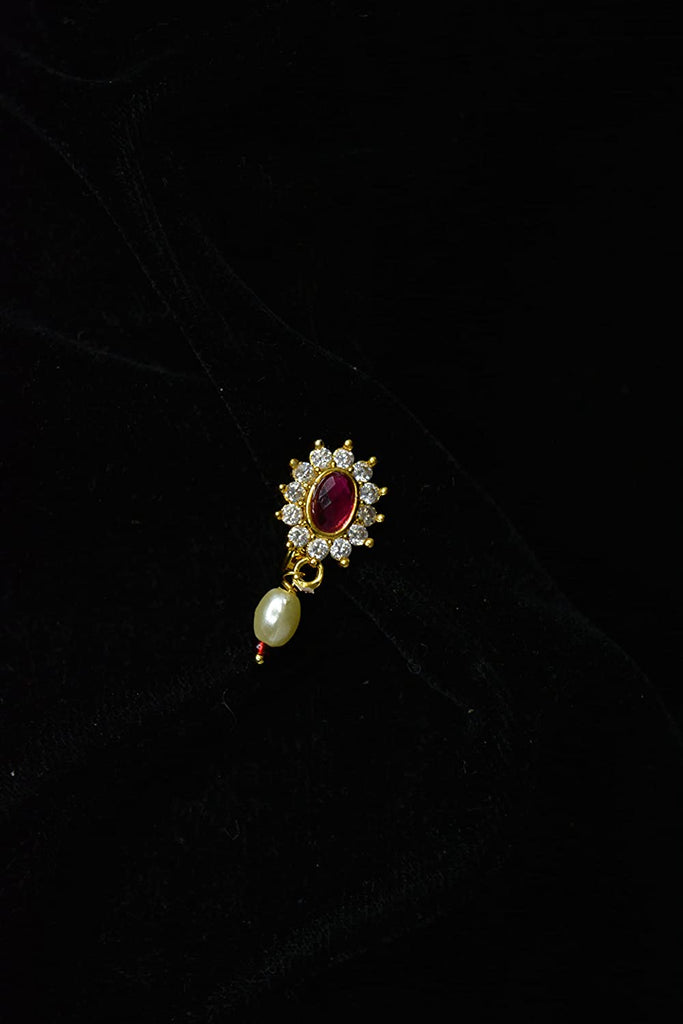 Marathi Nose Ring Ethnic Nath Bridal Non Pierced Pearl Nostril Wedding Clip  Hoop | eBay