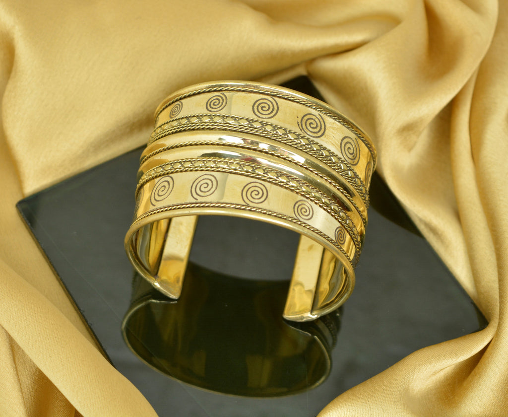 stacked brass bangles – adjustable – Studio Anviksha