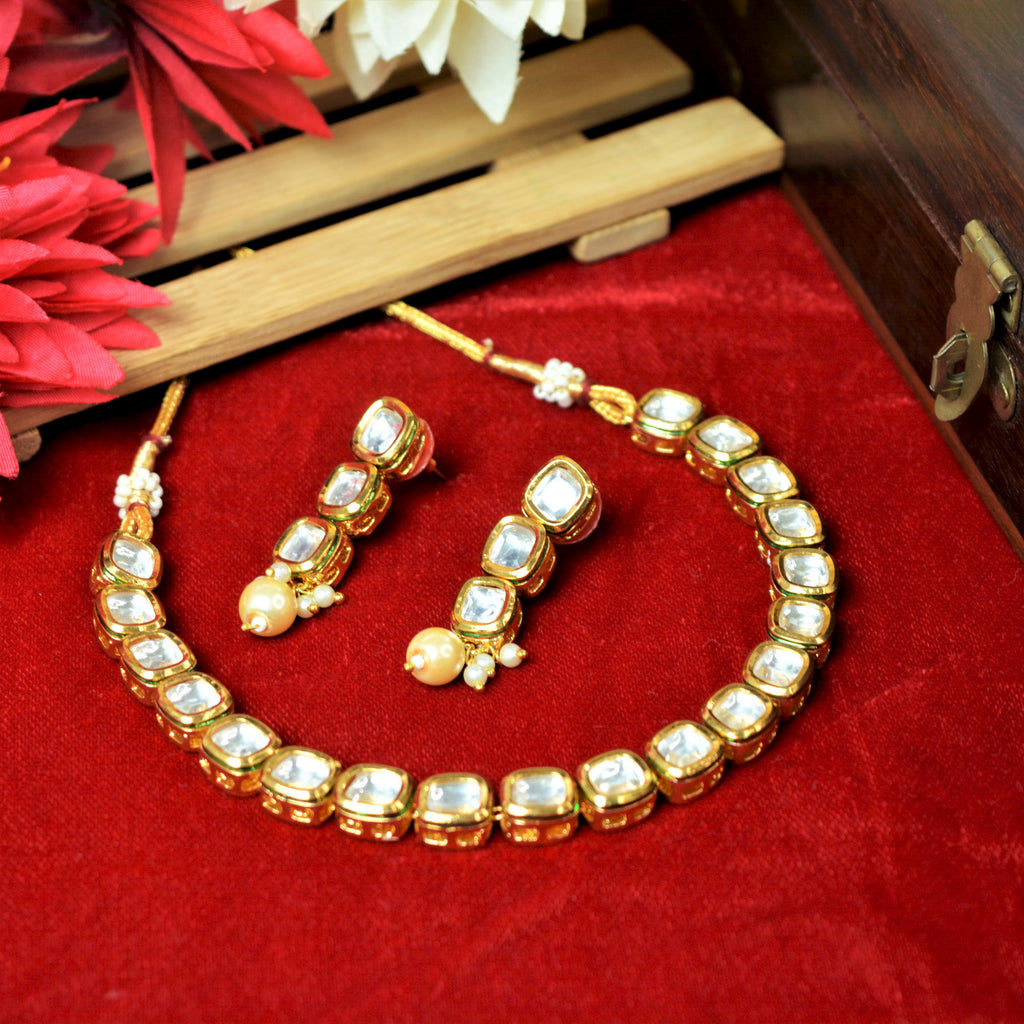 Traditional kundan necklace on sale set