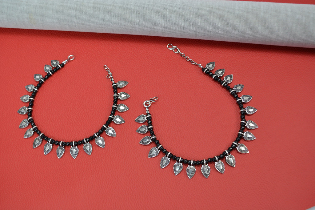 Buy Oxidised Silver Leaf Bracelet for Women Online in India