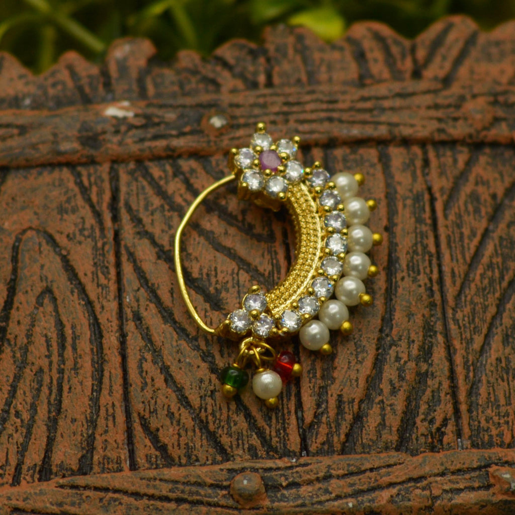 Restocked Nose Ring / Marathi Nose Ring/ Priyanka Chopra Nath /CLIP ON  Indian Nose Ring/ Indian Bridal Jewelry/ Nathini /bollywood Nose Ring -  Etsy Hong Kong